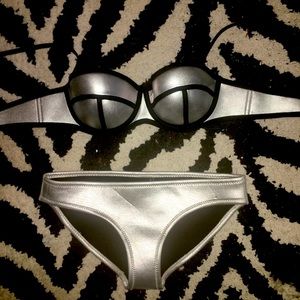 Silver Triangl Bikini Set